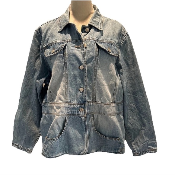 Baccini Jackets & Blazers - Baccini Denim Jacket in Washed Blue